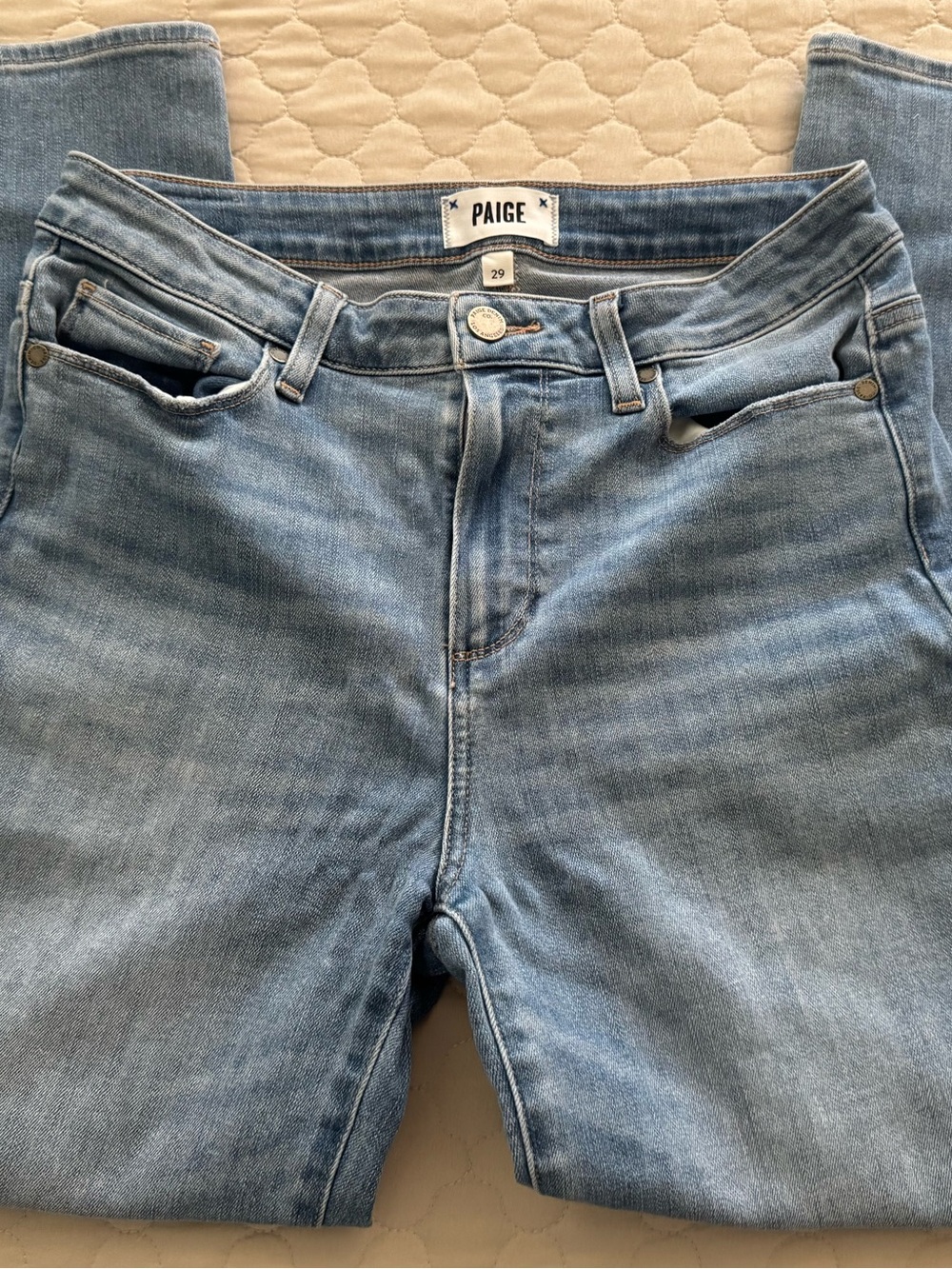 PAIGE Light Blue High-Rise Women's Jeans